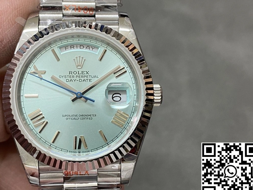 Trendy Steel M228236-0012 Date Day Blue Factory QF Tungsten v5 Rolex 979 Dial 0705